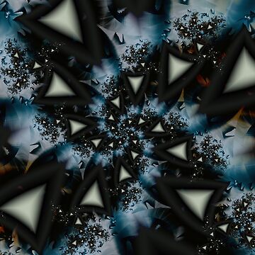 Artwork thumbnail, Blue White Triangle Spiral by garretbohl