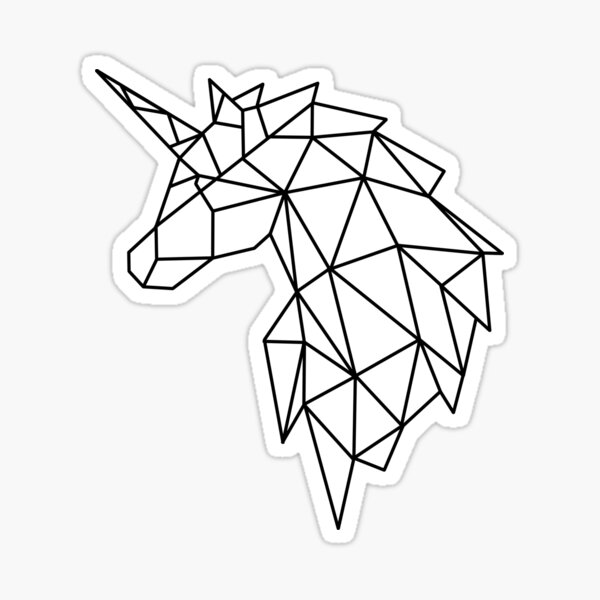 Geometric unicorn Sticker