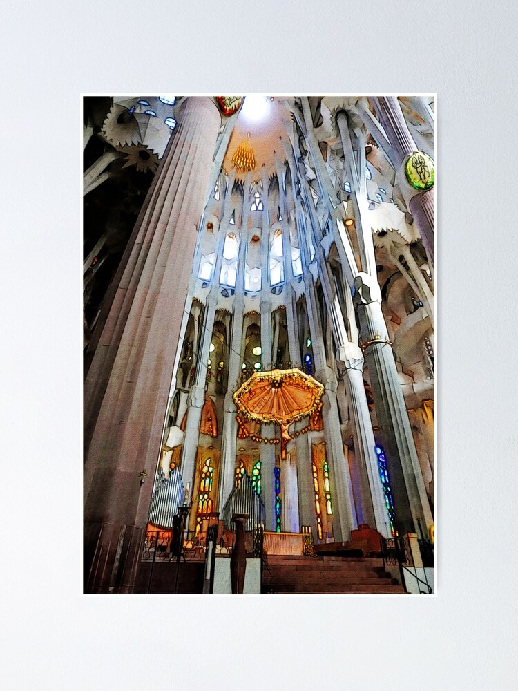 Jesus On The Cross - Sagrada Familia Church - Barcelona Spiral