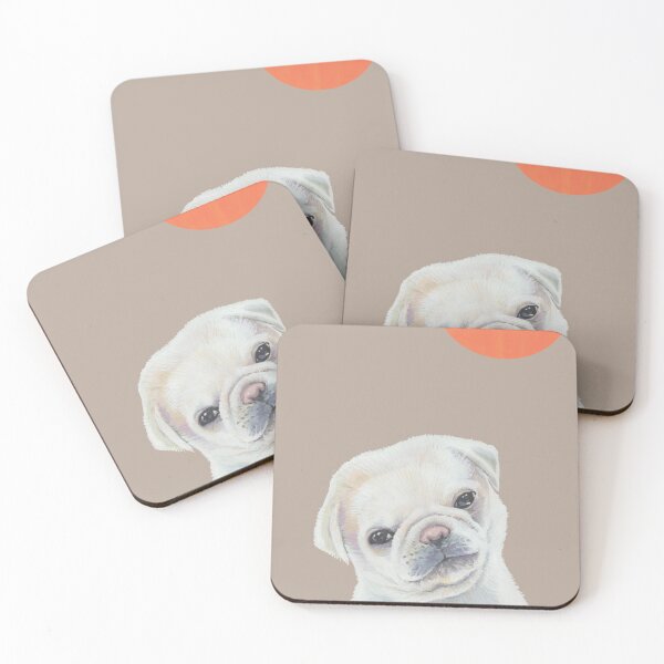 Item preview, white pug dog designed and sold by Lexthellamasart.