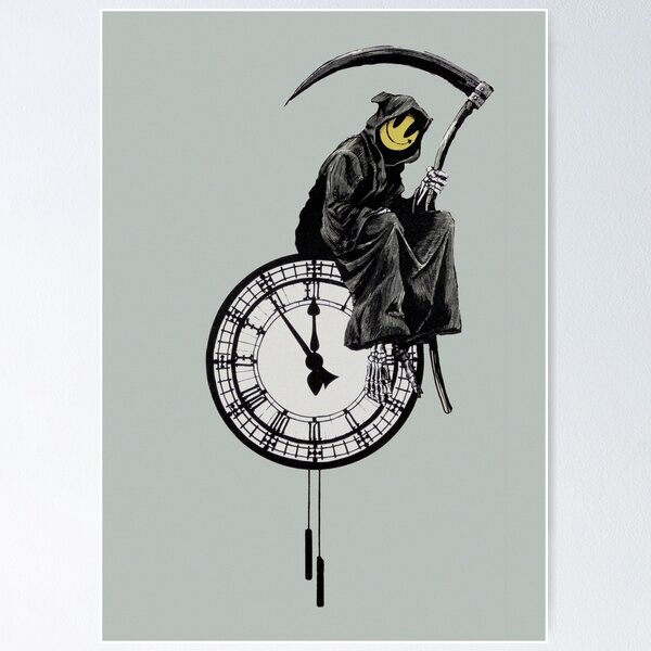 Item preview, Banksy Grim Reaper - Your Time Is Up designed and sold by WE-ARE-BANKSY.