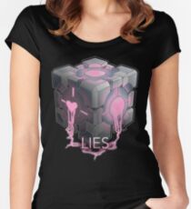 Lügen. Tailliertes Rundhals-Shirt