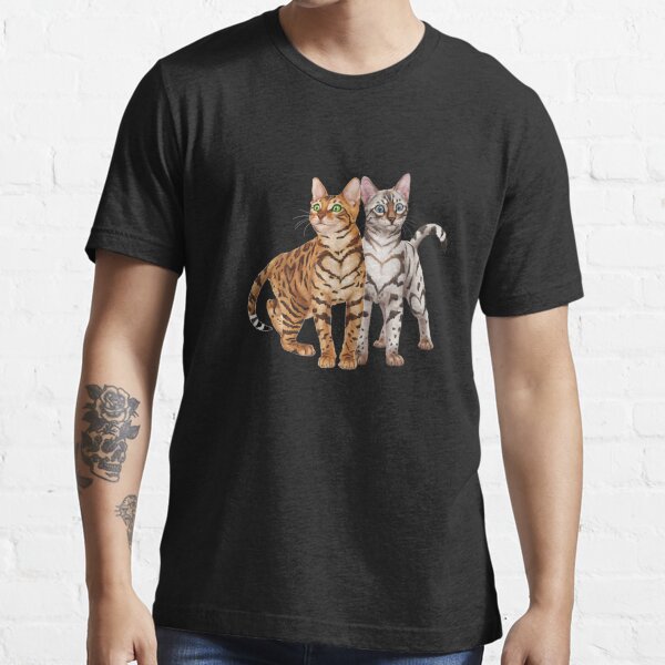 Super Kitty Cats Bengal Cat in The Pocket T-Shirt White / XL