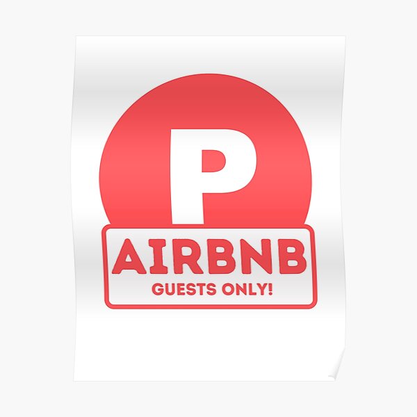 Parking sign for Vacation Rentals Poster