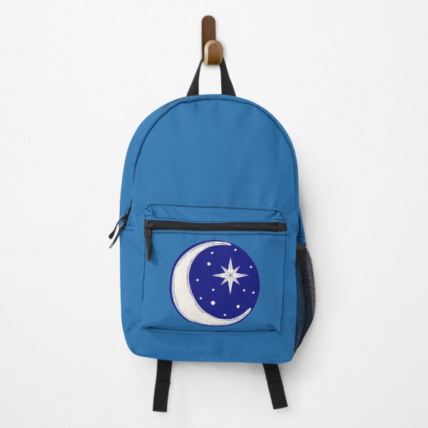 Item preview, Crescent Blue Moon Eight Pointed Star Starry Night designed and sold by Right Meow  Designs.