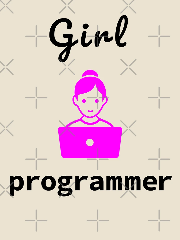Thumbnail 4 of 4, Relaxed T-Shirt, Girl Programmer, Source Code, Software Engineer, Computer Science, Web, WWW, Programming Humor, HTML, Dark Text designed and sold by Max-Wear.