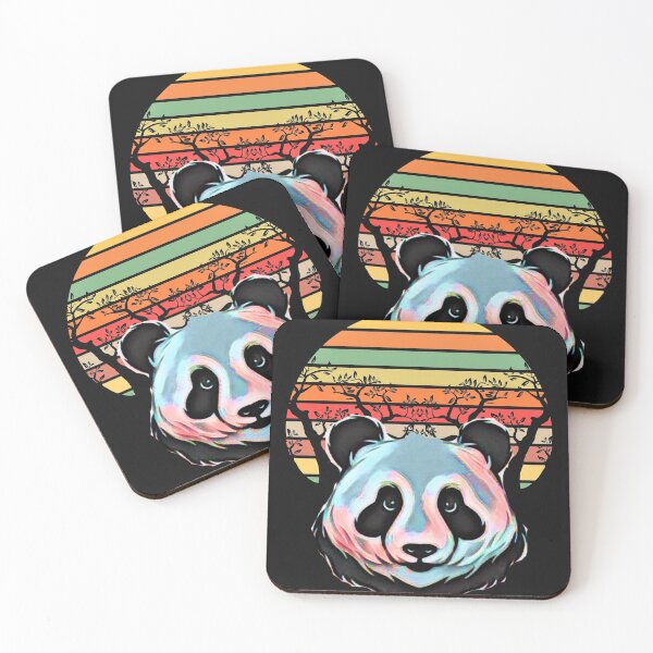 Item preview, Blue Panda Face at Sunset designed and sold by HamiltonmagicTs.