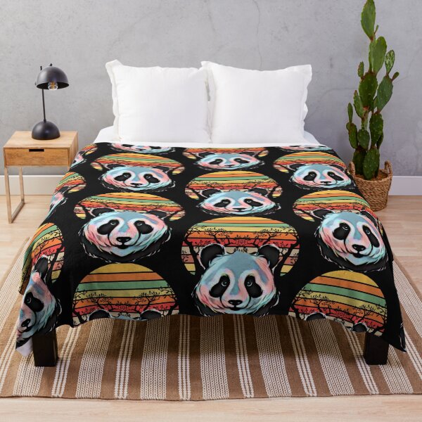 Item preview, Blue Panda Face at Sunset designed and sold by HamiltonmagicTs.