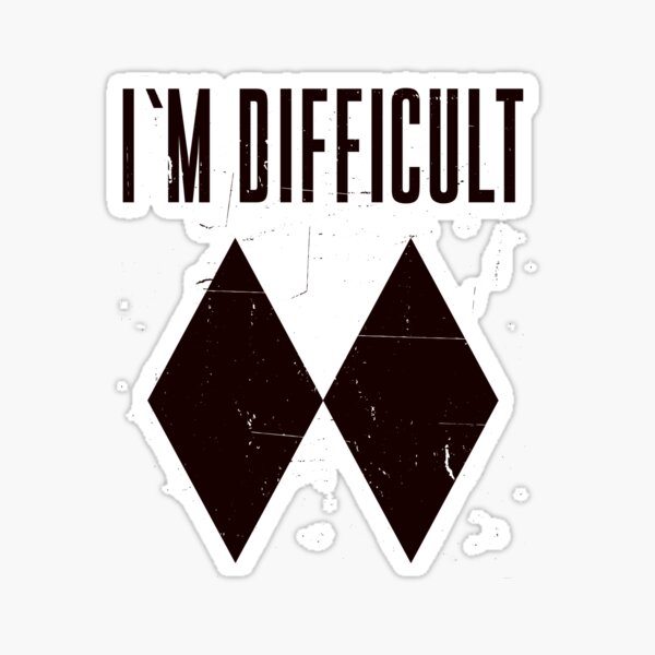 "Double Black Diamond" Sticker by Bricke Redbubble