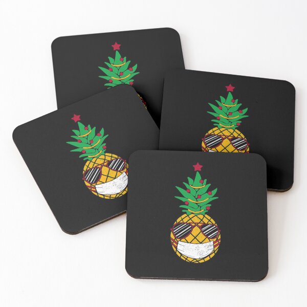 Item preview, Quarantine Christmas Pineapple Xmas Tree Distressed designed and sold by ClarkeLilly.