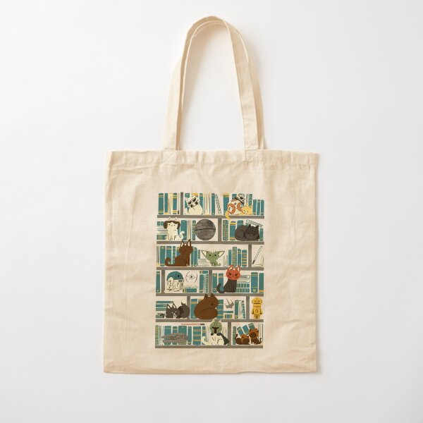 Library Kitten Wars Cotton Tote Bag