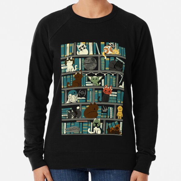 Library Kitten Wars Lightweight Sweatshirt