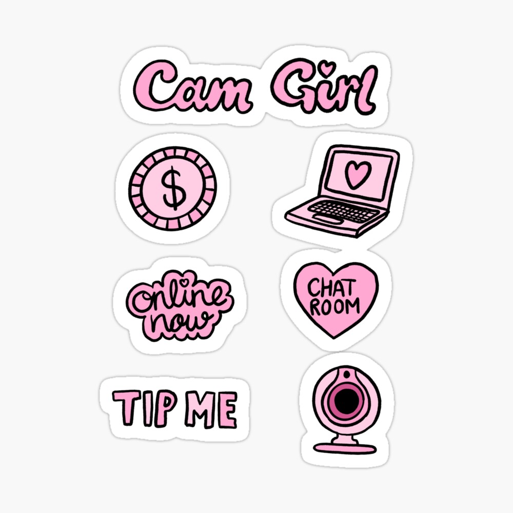 Cam Girl Sticker by Gloria_art_gloria | Eva Kiseleva Journal for Sale by  Eva Kiseleva | Redbubble
