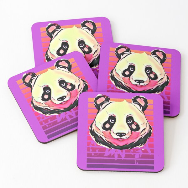Item preview, Retro Panda Face with purple stripes designed and sold by HamiltonmagicTs.