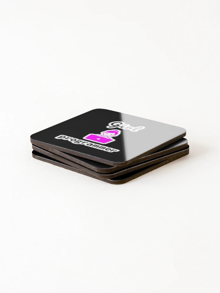 Thumbnail 4 of 5, Coasters (Set of 4), Girl Programmer, Source Code, Software Engineer, Computer Science, Web, WWW, Programming Humor, HTML designed and sold by Max-Wear.