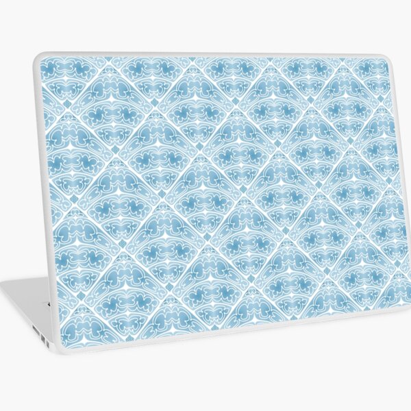 Diamond Frills on Blue Laptop Skin