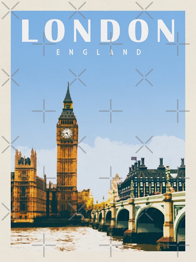 London England Print • London Skyline • English Art • London Big Ben • United Kingdom Art • Vintage UK by stevenmccormick