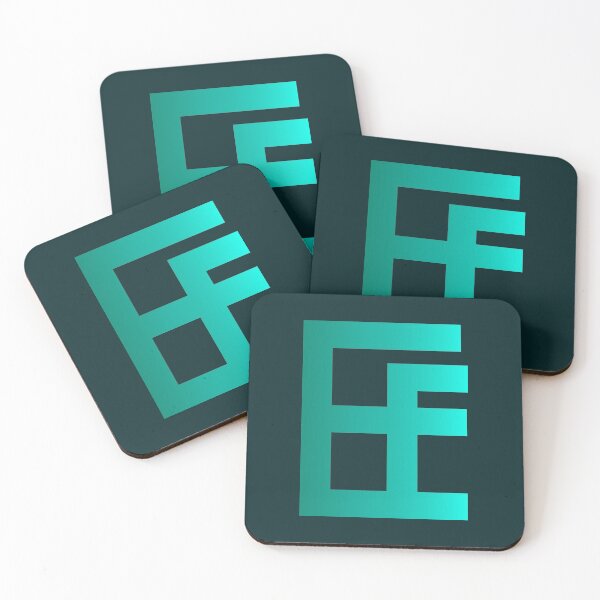 Item preview, EF letter with green gradient shades  designed and sold by DBkaushal.