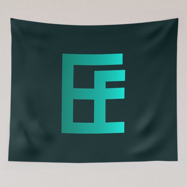 Item preview, EF letter with green gradient shades  designed and sold by DBkaushal.