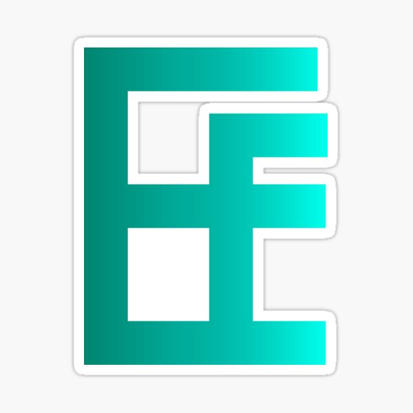 Item preview, EF letter with green gradient shades  designed and sold by DBkaushal.