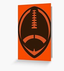 Vector Football - Brown Greeting Card