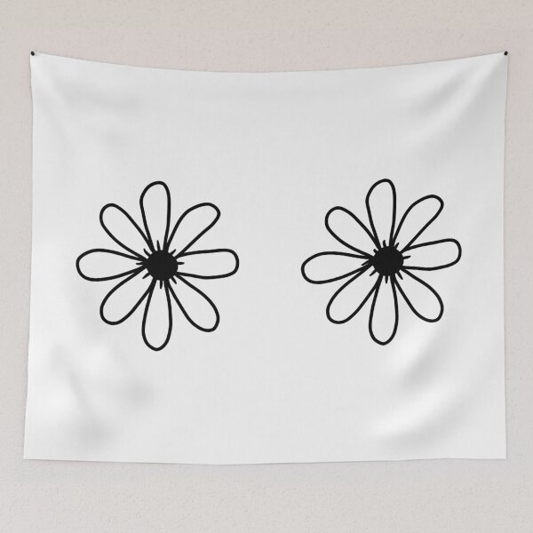 Item preview, DAISY FLOWER BOOBS LINE ART designed and sold by aydapadi.