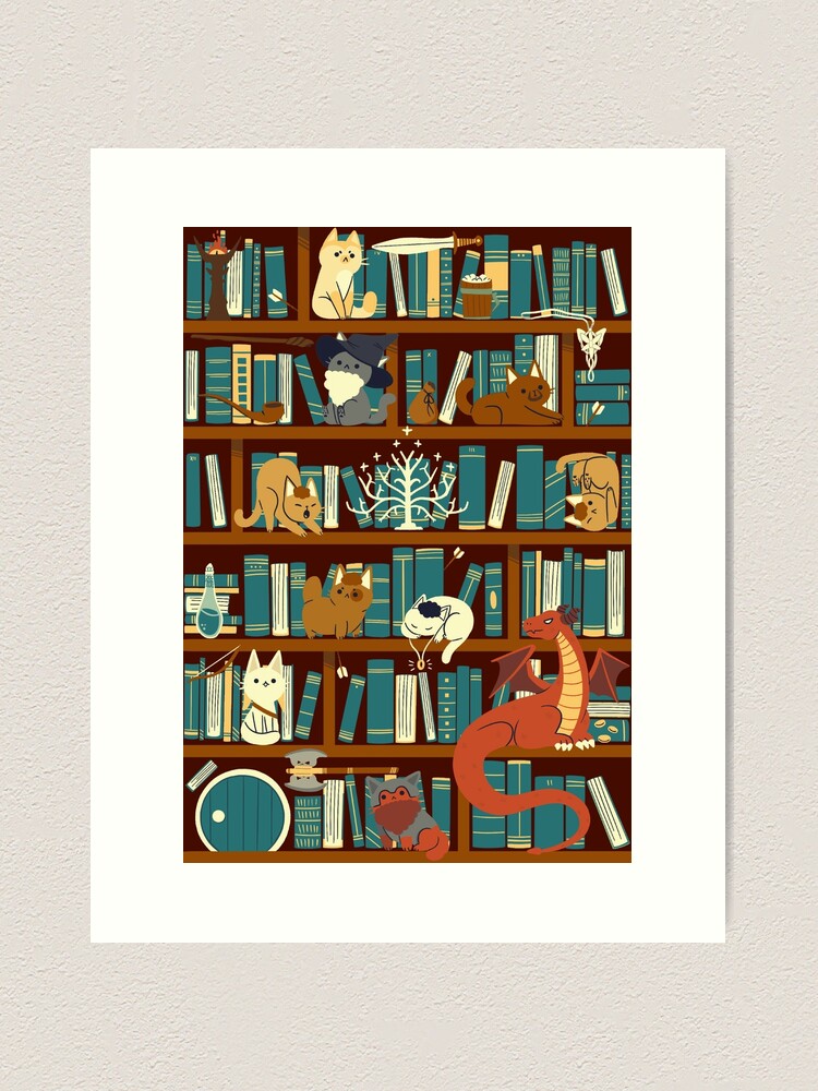 Thumbnail 1 of 3, Art Print, Library of the Ring designed and sold by TaylorRoss1.