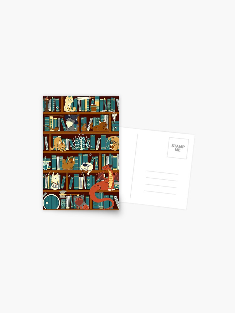 Thumbnail 1 of 2, Postcard, Library of the Ring designed and sold by TaylorRoss1.