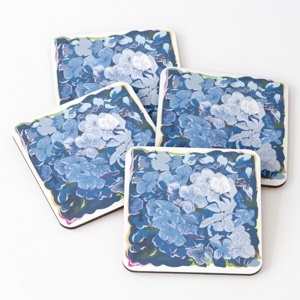 Item preview, Blue hydrangea flowers. designed and sold by Emi Yañez.