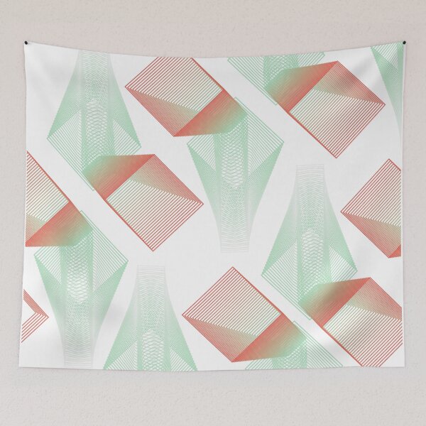 Item preview, Mint Green and Pink Geometric Abstract Patterns designed and sold by flying-flamingo.