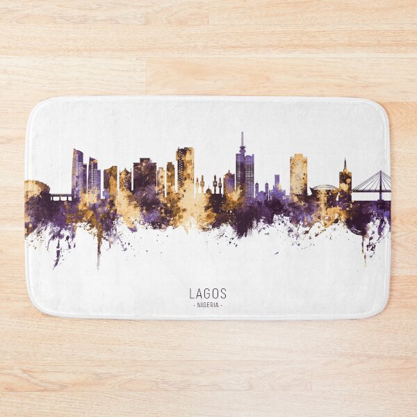 Item preview, Lagos Nigeria Skyline designed and sold by ArtPrints.