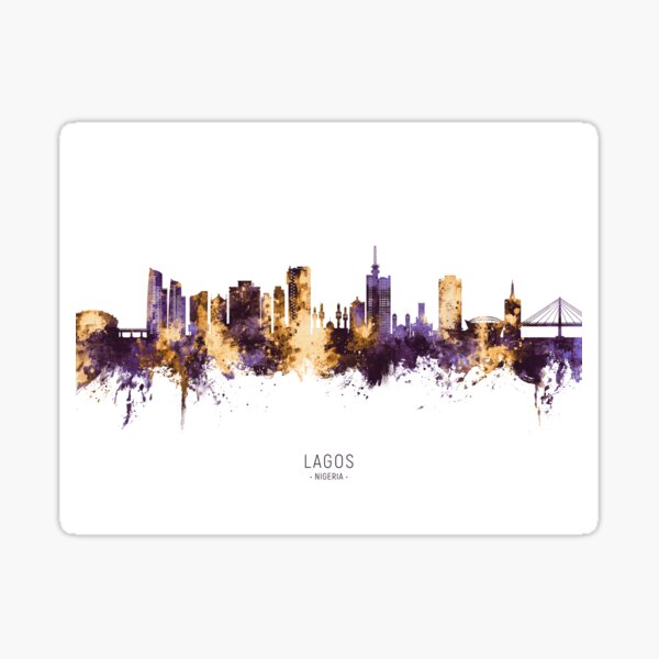 Artikel-Vorschau von Lagos Nigeria Skyline, designt und verkauft von ArtPrints.