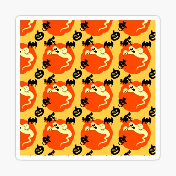 Vintage Halloween pattern Sticker
