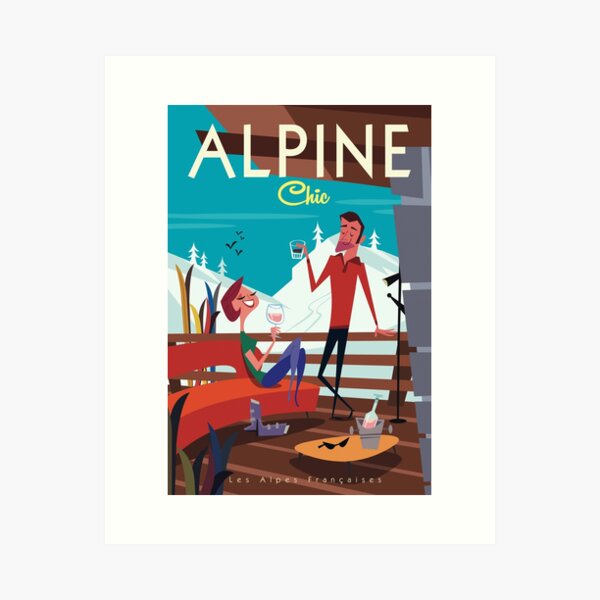 Item preview, Alpine Chic ski poster designed and sold by GAGodel.