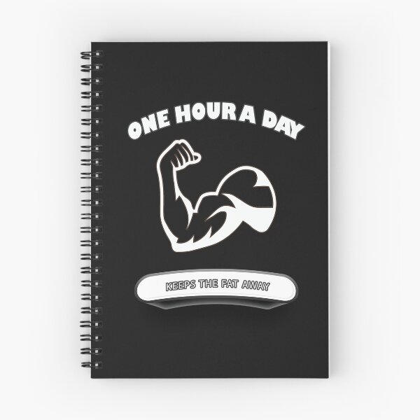 Item preview, One Hour A Day Keeps The Fat Away designed and sold by Delicious Design ⭐⭐⭐⭐⭐.