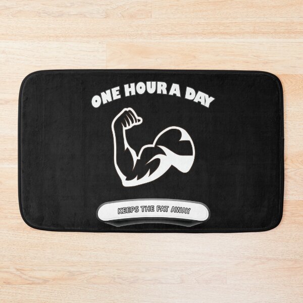 Item preview, One Hour A Day Keeps The Fat Away designed and sold by Delicious Design ⭐⭐⭐⭐⭐.