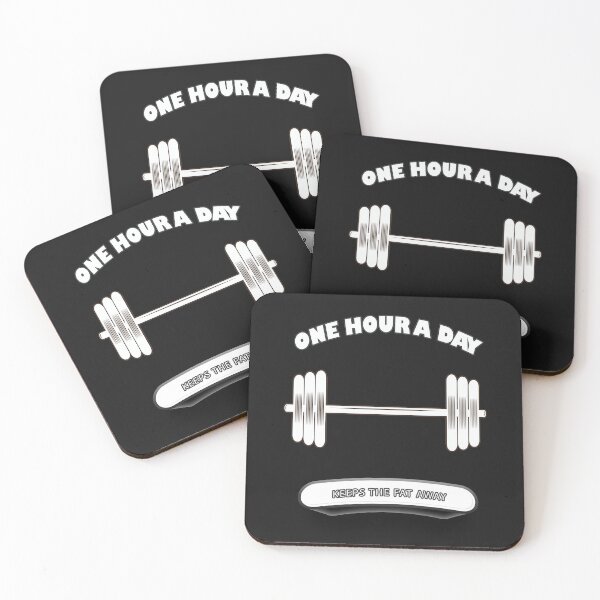 Item preview, One Hour A Day Keeps The Fat Away designed and sold by Delicious Design ⭐⭐⭐⭐⭐.