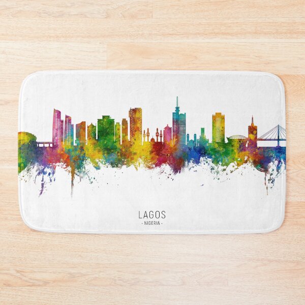 Item preview, Lagos Nigeria Skyline designed and sold by ArtPrints.