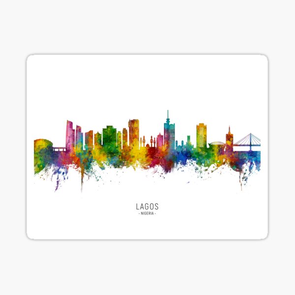 Artikel-Vorschau von Lagos Nigeria Skyline, designt und verkauft von ArtPrints.