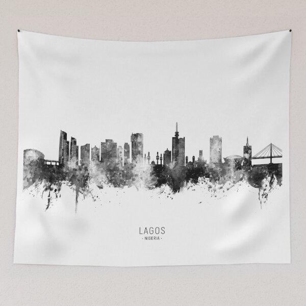 Item preview, Lagos Nigeria Skyline designed and sold by ArtPrints.