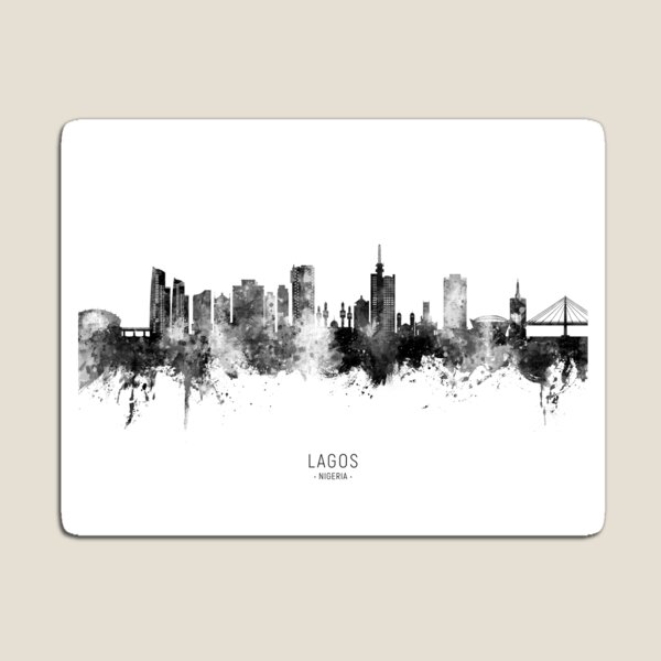Artikel-Vorschau von Lagos Nigeria Skyline, designt und verkauft von ArtPrints.