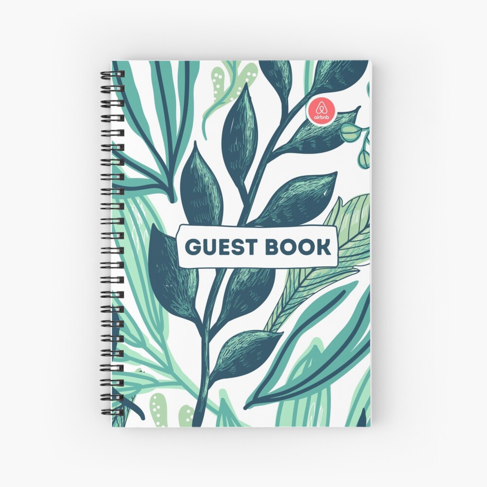 Airbnb Guest book with Jungle backround Spiral Notebook