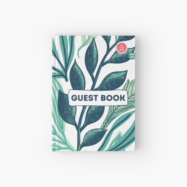 Airbnb Guest book with Jungle backround Hardcover Journal