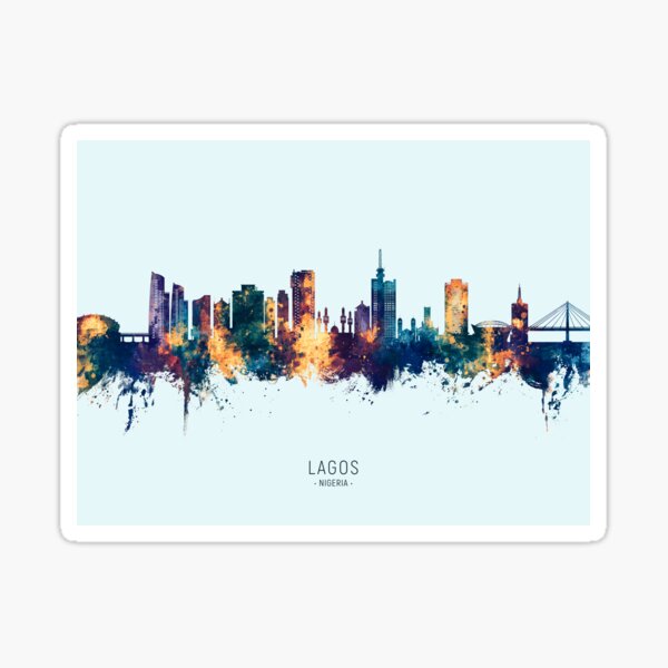 Artikel-Vorschau von Lagos Nigeria Skyline, designt und verkauft von ArtPrints.