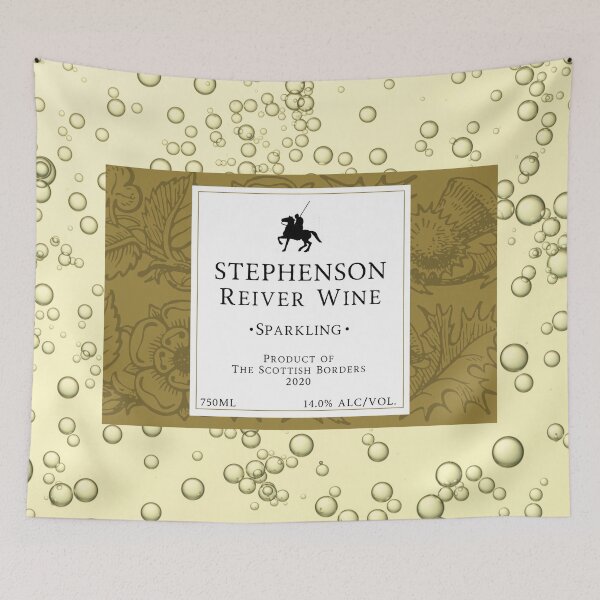 Item preview, STEPHENSON Sparkling Wine Label | Border Reivers designed and sold by yourscotborders.