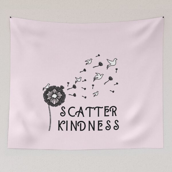 Item preview, Scatter Kindness Dandelion Pink designed and sold by The Little Wood Cottage.