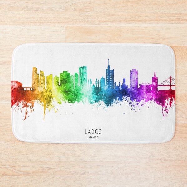 Item preview, Lagos Nigeria Skyline designed and sold by ArtPrints.