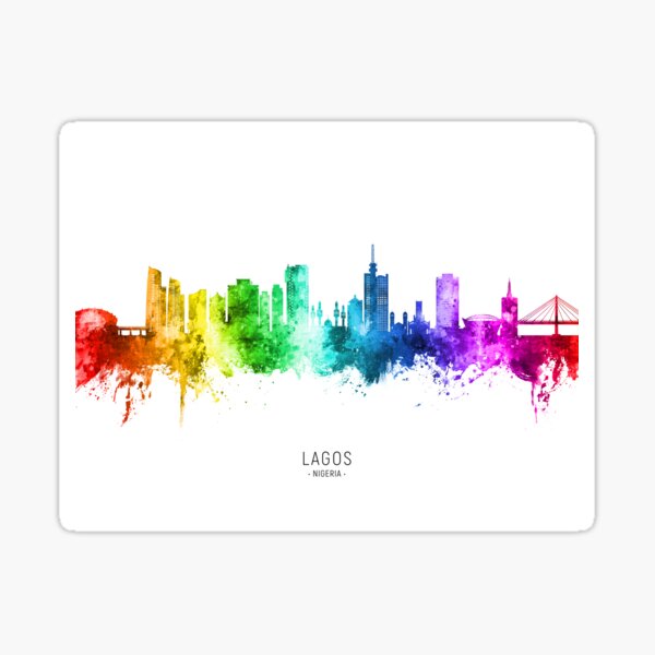 Artikel-Vorschau von Lagos Nigeria Skyline, designt und verkauft von ArtPrints.