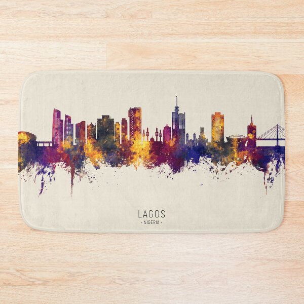 Item preview, Lagos Nigeria Skyline designed and sold by ArtPrints.