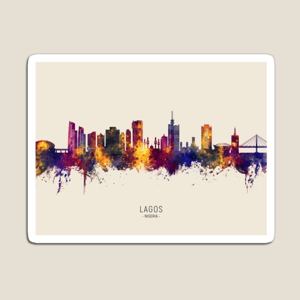 Artikel-Vorschau von Lagos Nigeria Skyline, designt und verkauft von ArtPrints.